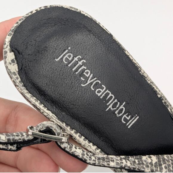 Jeffrey Campbell Creativity Slingback Pump Black/White Lizard Size US9.5 EU41 - Picture 13 of 13